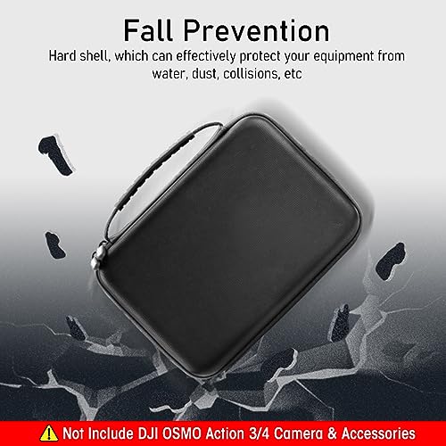 ZORBES® 3PCS Polyurethane Carrying Case for DJI Osmo Action 3 4 5Pro Hard Shell Bag with Shoulder Strap Travel Camera Not Included Black 3 PCS ZORBES® 3PCS Polyurethane Carrying Case for DJI Osmo Action 3 4 5Pro Hard Shell Bag with Shoulder Strap Travel Camera Not Included Black 3 PCS